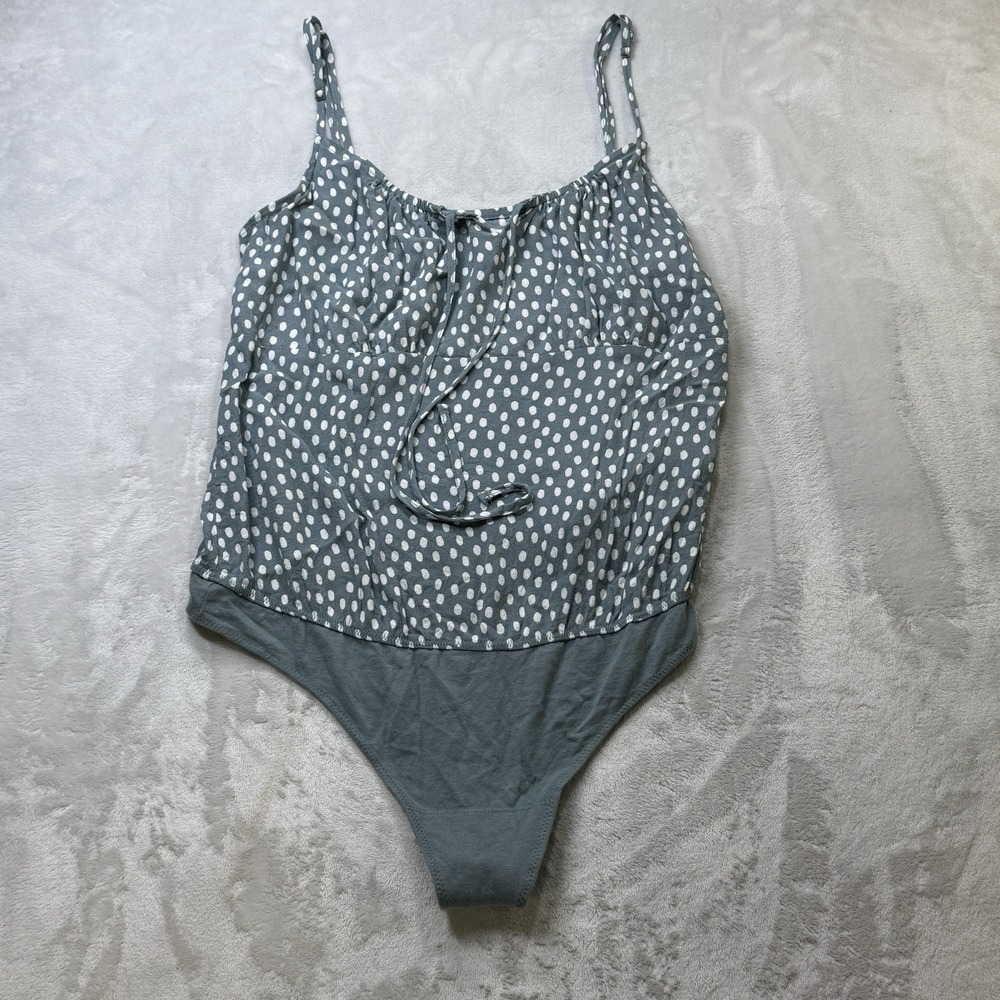Abercrombie & Fitch Y2K Polka Dot Bodysuit Cami Top Womens Large